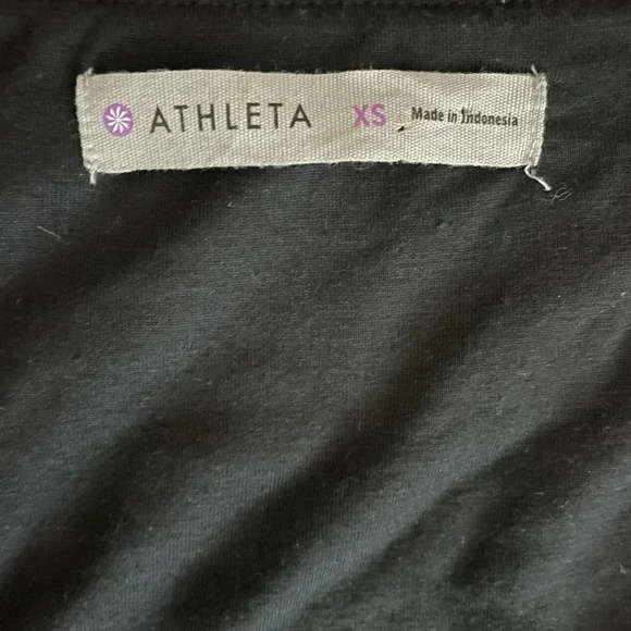 3 FOR $15 Athleta Wrap It Up Dress V-neck Long Sleeve Soft Black White Si… - Picture 3 of 11